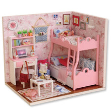 Load image into Gallery viewer, Doll House Furniture Diy Miniature 3D Wooden Miniaturas Dollhouse Toys for Children Birthday Gifts Casa Kitten Diary H013