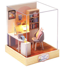 Load image into Gallery viewer, Doll House Furniture Diy Miniature 3D Wooden Miniaturas Dollhouse Toys for Children Birthday Gifts Casa Kitten Diary H013