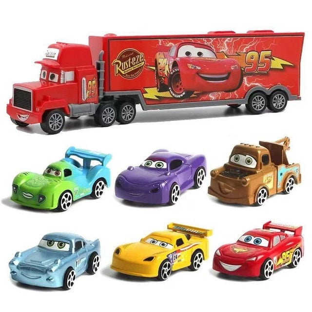 7Pcs Disney Pixar Cars Lightning McQueen Jackson Storm Cruz Mack
