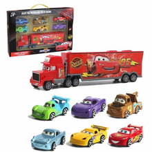 Load image into Gallery viewer, 7Pcs Disney Pixar Cars 3 Lightning McQueen Jackson Storm Cruz  Mack Uncle Truck 1:55 Diecast Car Model for Kids Christmas Gift